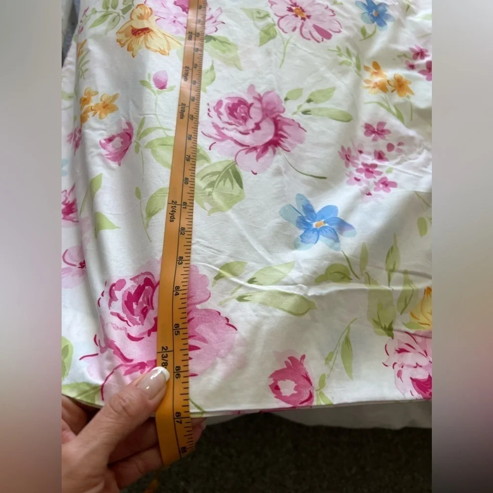 Pottery Barn Kids | Floral Twin Duvet Cover | Button Close | Pink Cabbage Roses